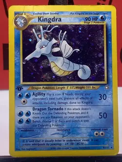 Kingdra 8/111 Neo Genesis 1st Edition Holo Swirl 2000 WOTC Pokemon TCG HP - Image 3