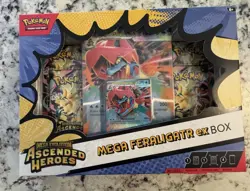 Pokemon TCG Ascended Heroes Mega Feraligatr Ex Box 4 Booster Packs New Sealed - Image 1