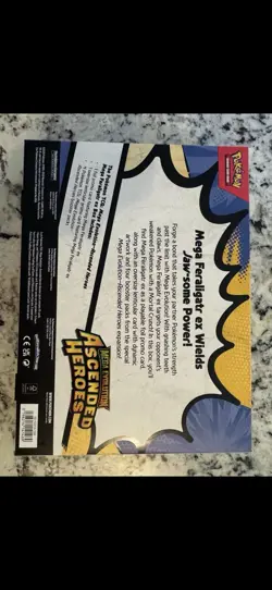 Pokemon TCG Ascended Heroes Mega Feraligatr Ex Box 4 Booster Packs New Sealed - Image 2