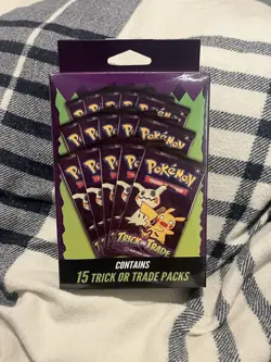 $1 Start✅ Pokemon TCG 15 trick Or Trade Packs SEALED Brand New! - Image 1