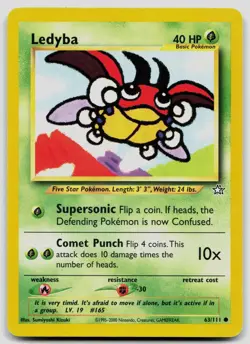 Ledyba 63/111 Neo Genesis Pokemon LP - Image 1