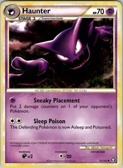 Pokemon TCG Haunter HGSS Triumphant 35/102 Regular Uncommon Non Holo LP - Image 1