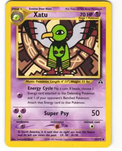 Xatu Uncommon Pokemon TCG Neo Discovery 52/75 LP - Image 1