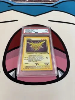 PSA 9 1999 Pokemon TCG Fossil Zapdos 15/62 Holo Corrected Foil English - Image 1