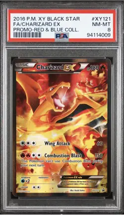 Pokemon TCG Charizard EX XY121 Holo Promo - PSA 8 NM-MT 🔥 - Image 1