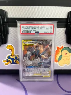 Lucario & Melmetal GX #120 - Pokemon Sun & Moon Unbroken Bonds 2019 - PSA 10 - Image 1