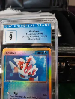 Goldeen cgc 9 MINT Reverse Holo EX Ruby And Sapphire E-Reader 55/109 psa Card - Image 2