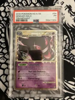 Pokemon Gengar TCG Prime Triumphant Holo Card 94/102 Rare PSA 1 - Image 1