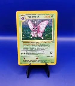 Venemoth 13/64 Jungle Set Holo Rare Pokemon Card Nintendo Pokemon TCG WOTC 1999 - Image 1