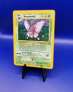 Venemoth 13/64 Jungle Set Holo Rare Pokemon Card Nintendo Pokemon TCG WOTC 1999 - Image 3