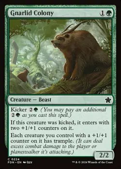 Gnarlid Colony - Foil Light Play, English Magic the Gathering MTG Foundations - Image 1