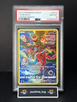 2023 Pokemon Sword And Shield Crown Zenith Fa Deoxys #GG12 PSA 10 - Image 1