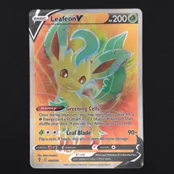 Pokemon TCG Card Leafeon V 166/203 Evolving Skies Ultra Rare Full Art - NM - Image 1