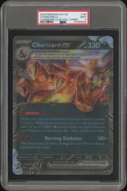 2025 POKEMON SVP EN-SV BLACK STAR PROMO #196 CHARIZARD EX PSA 9 - Image 1