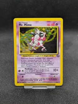 Mr Mime 6/64 Jungle Set Holo Rare Pokemon WOTC Played - Image 1
