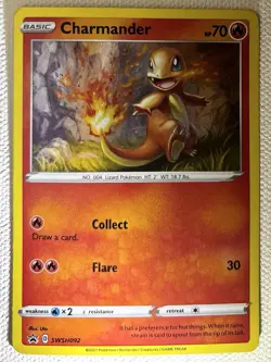 Charmander SWSH092 SWSH Sword & Shield Promo Holo Promo 70HP EN 2021 - Image 1