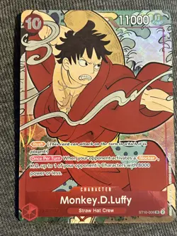 Monkey.D.Luffy (English Version 1st Anniversary) ST10-006 One Piece TCG Promo NM - Image 1