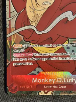 Monkey.D.Luffy (English Version 1st Anniversary) ST10-006 One Piece TCG Promo NM - Image 3