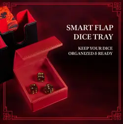 SleeveChief Blood Oni Deck Box 150+ Sleeved Cards Magnetic Dice Tray PU Leather - Image 4