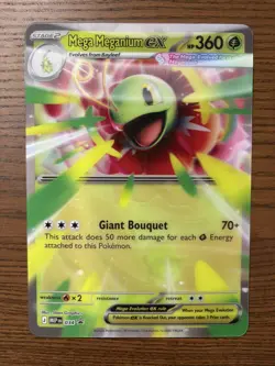 Pokemon TCG MEGA MEGANIUM EX Ascended Heroes Black Star Promo MEP 034 JUMBO - Image 1