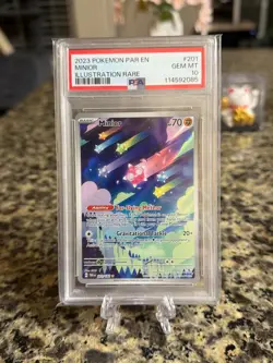 2023 POKEMON PAR EN-PARADOX RIFT ILLUSTRATION RARE #201 MINIOR PSA 10 - Image 1