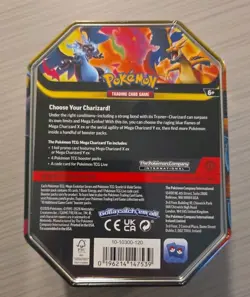 Pokemon TCG Mega Charizard Y EX Tin 4 Booster Packs & Charizard Promo Sealed - Image 3