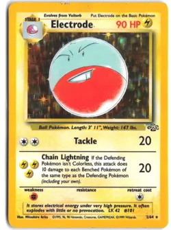 Electrode 2/64 Holo Rare Jungle Pokemon Unlimited Holo - Image 1