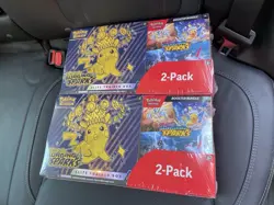Pokemon TCG Surging Sparks ETB + Booster Bundle Costco Pack Sealed *Lot of 2* - Image 1