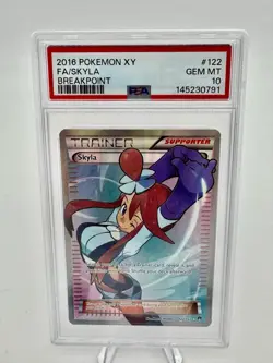 Pokemon 2016 Breakpoint Skyla Full Art Ultra Rare Holo Trainer PSA 10 122/122 - Image 3
