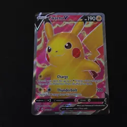 Pokemon Pikachu V Full Art Ultra Rare Holo Card Vivid Voltage 190 HP 170/185 - Image 1