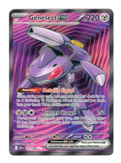 Genesect ex Ultra Rare 161/086 Sv: Black Bolt Pokemon Card NM - Image 1