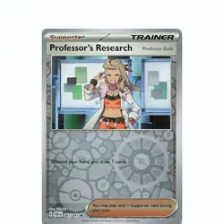 Professor's Research 087/091 Rare Paldean Fates Pokemon Reverse Holo Near Mint - Image 1