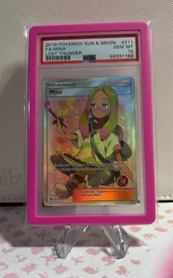 MINA - FULL ART #211 PSA 10 POKEMON SM LOST THUNDER 2018 - Image 1