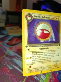 Dunkles Lektrobal 1st Edition Pokemon Karte Vintage Team Rocket 34/82 Deutsch DE - Image 2