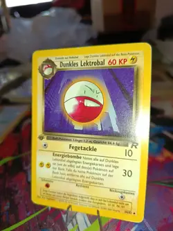 Dunkles Lektrobal 1st Edition Pokemon Karte Vintage Team Rocket 34/82 Deutsch DE - Image 3