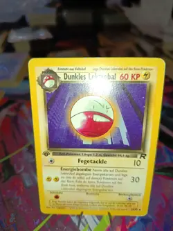 Dunkles Lektrobal 1st Edition Pokemon Karte Vintage Team Rocket 34/82 Deutsch DE - Image 4