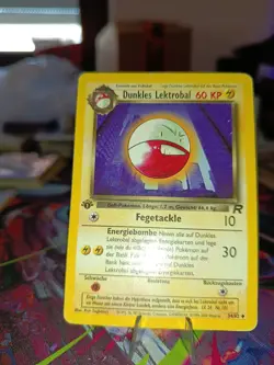 Dunkles Lektrobal 1st Edition Pokemon Karte Vintage Team Rocket 34/82 Deutsch DE - Image 5