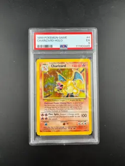 PSA 5 - Charizard 4/102 Holo - 1999 Base Set Unlimited - Pokemon English - Image 1