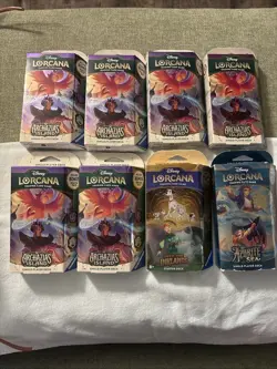 Lot Of 8 New Disney Lorcana Starter Decks - Image 1
