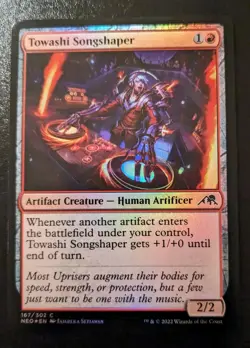 Towashi Songshaper 167/302 NEO Foil Common Kamigawa: Neon Dynasty MTG - Image 1