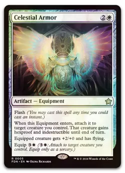 Celestial Armor #5 (Foil) (NM) Foundations FDN Magic MTG - Image 1