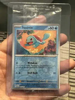 Pokemon TCG SEALED Squirtle Pokemon Center Stamped Reverse Holo Promo 007/165 - Image 1