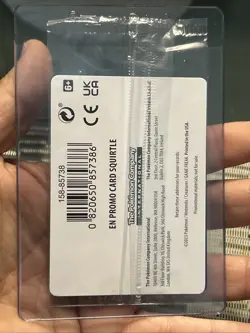 Pokemon TCG SEALED Squirtle Pokemon Center Stamped Reverse Holo Promo 007/165 - Image 2