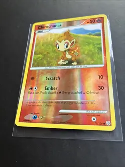 Pokemon TCG Chimchar Diamond & Pearl 76/130 Reverse Holo LP - Image 3