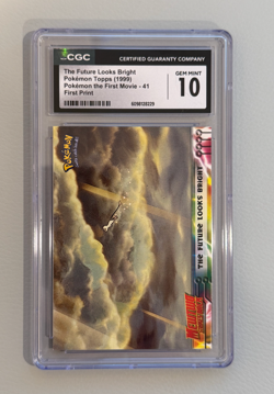 The Future Looks Bright #41 1999 Pokemon Topps First Movie First Print CGC 10 - Image 1