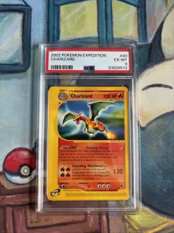Pokemon TCG Charizard Expedition 40/165 PSA 6 - Image 1