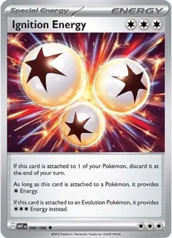 Ignition Energy 086/086 Reverse Holo Uncommon Pokemon SV: White Flare NM - Image 1