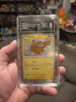 Pikachu 131/091 SV: Paldean Fates Holo Tag 8 Rare Pokemon - Image 1