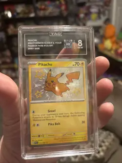 Pikachu 131/091 SV: Paldean Fates Holo Tag 8 Rare Pokemon - Image 4