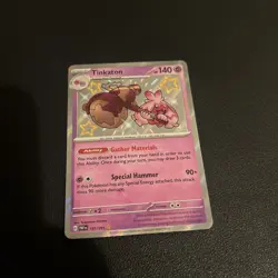Pokemon Tinkaton Holo Baby Shiny Card 167/091 Sv: Paldean Fates - Image 2